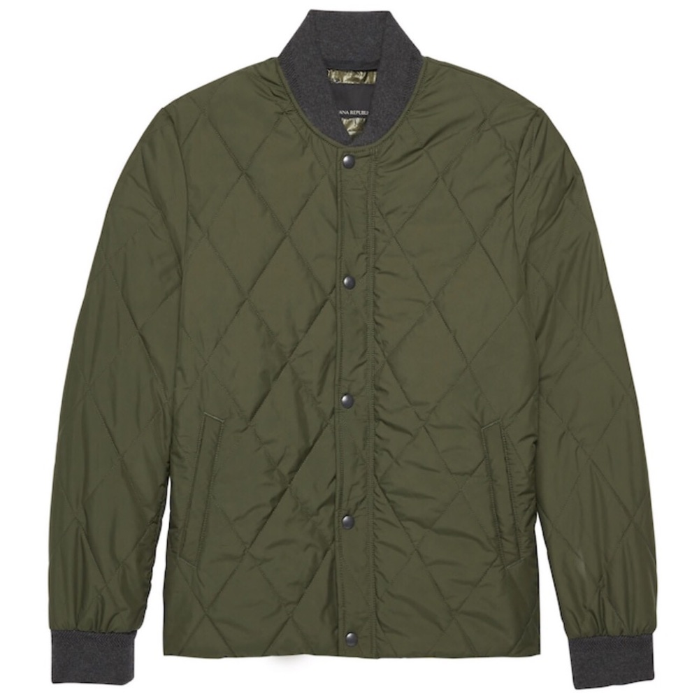 Water-Resistant Quilted Bomber Jacket